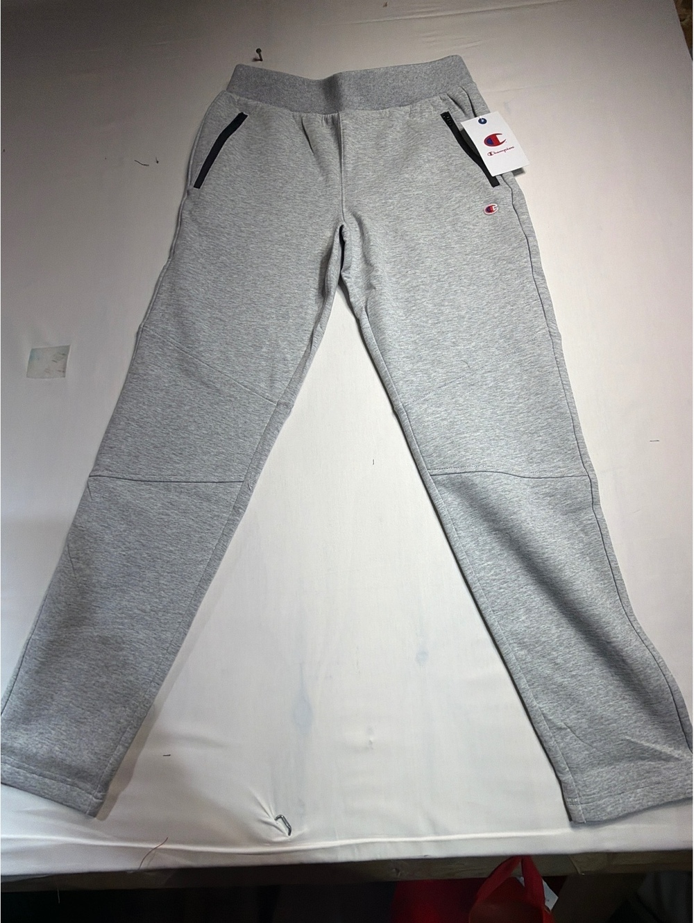 Champion Double Knit Heather Grey Jogger Sweatpants Size L